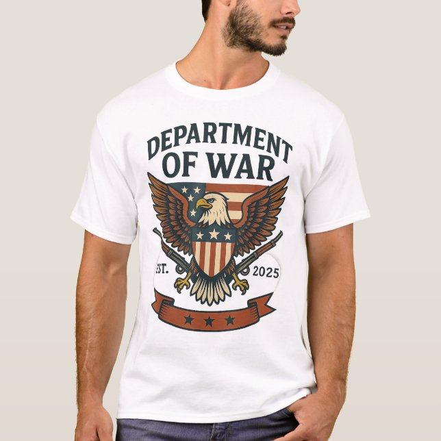 Camiseta Departamento De Guerra Estabelecido Em 2025 Dow (Frente)