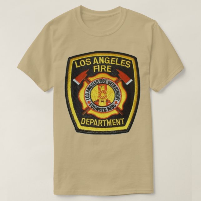 Camiseta Departamento de Incêndio da Califórnia em Los Ange (Frente do Design)
