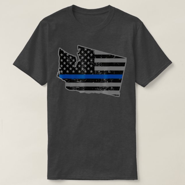 Camiseta Departamento de Polícia do Estado de Washington Tr (Frente do Design)
