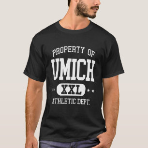 Camiseta Departamento de Propriedade Atlética Retro da UMic