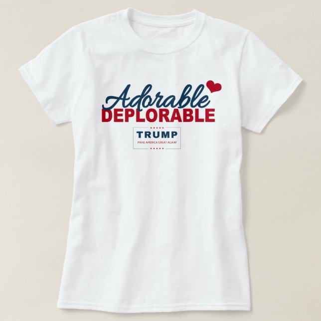 Camiseta Deplorável adorável (Frente do Design)