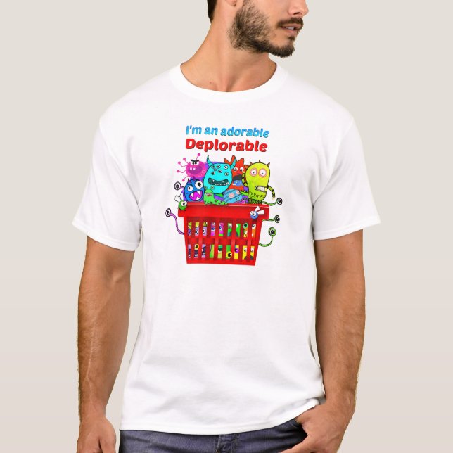 Camiseta Deplorável adorável, cesta de Deplorables (Frente)