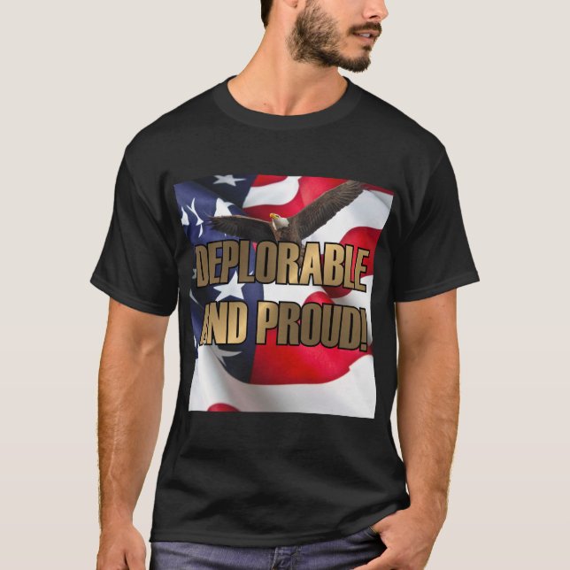 CAMISETA DEPLORÁVEL E ORGULHOSO (Frente)