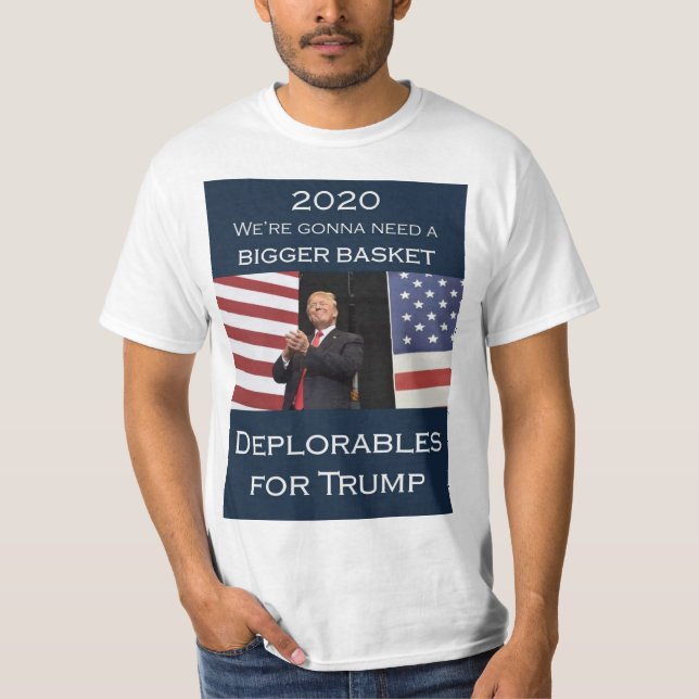 Camiseta Deplorável para Trump 2020 (Frente)