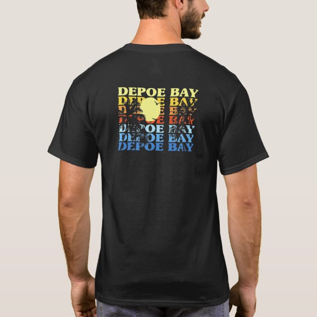 Camiseta Depoe Bay Oregon Beach Summer Ou Beach Bum (Verso)