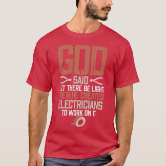 Camiseta Depois Criou eletricistas Engraçados