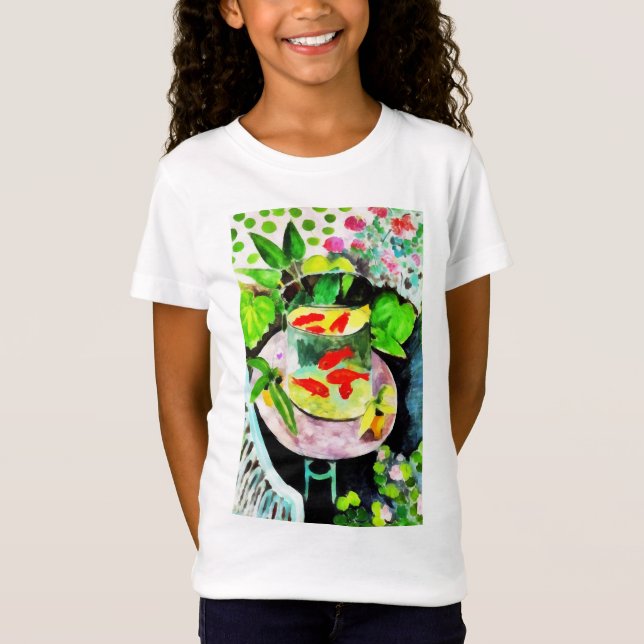 Camiseta depois de Henri Matisse, The Goldfish, desenho dig (Frente)