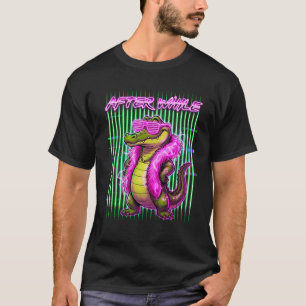Camiseta Depois Jacaré Retro Rosa Boa de Pena Crocodilo