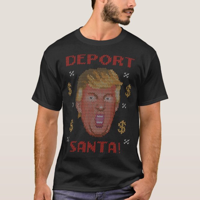 Camiseta Deport Santa Donald Trump Christmas Card (Frente)