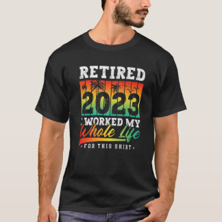 Camiseta Depositado 2023 Presentes de aposentadoria sunset