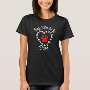 Camiseta Depositado Facilmente Por Cães Cães Coração Propri
