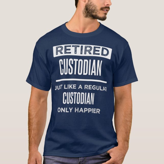 Camiseta Depositário aposentado, zelador de manutenção, eng (Frente)