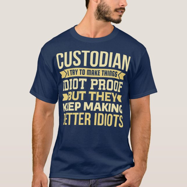 Camiseta Depositário Presente Eu Tento Fazer Coisas Idiotas (Frente)