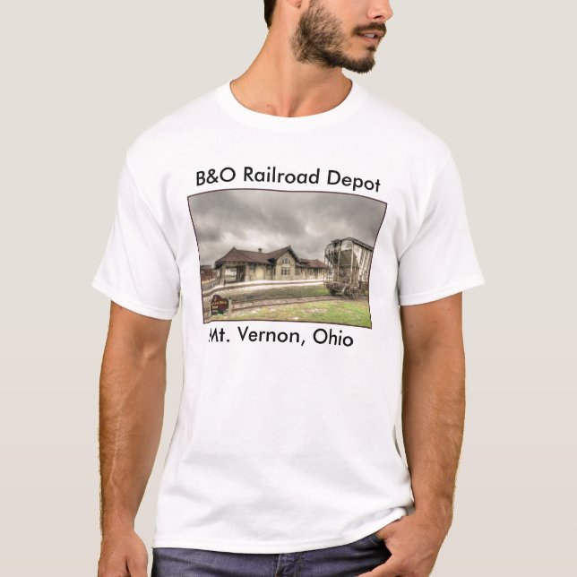 Camiseta Depósito da estrada de ferro de B&O - Mt Vernon (Frente)
