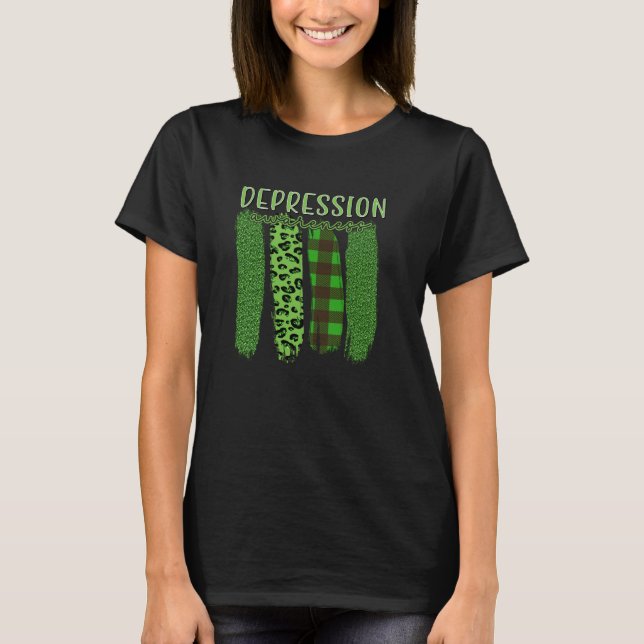 Camiseta Depressão Mental por Consciência Verde (Frente)