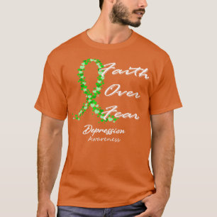 Camiseta Depressão Sensibilização Fé Sobre Medo Nesta Famíl