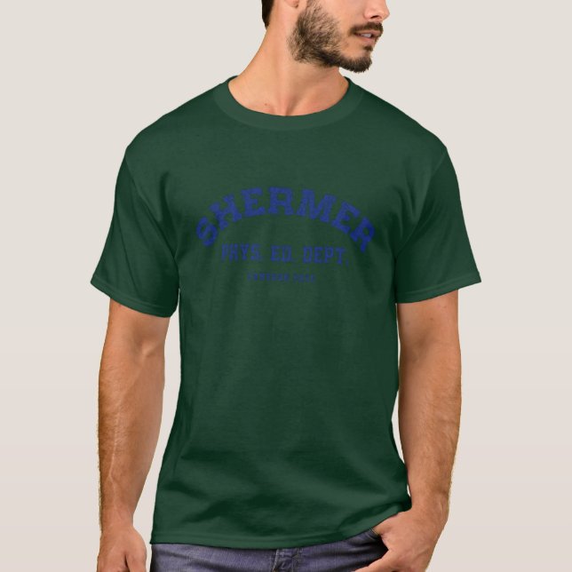 Camiseta Dept de Ed Física de Shermer Cameron Frye (Frente)