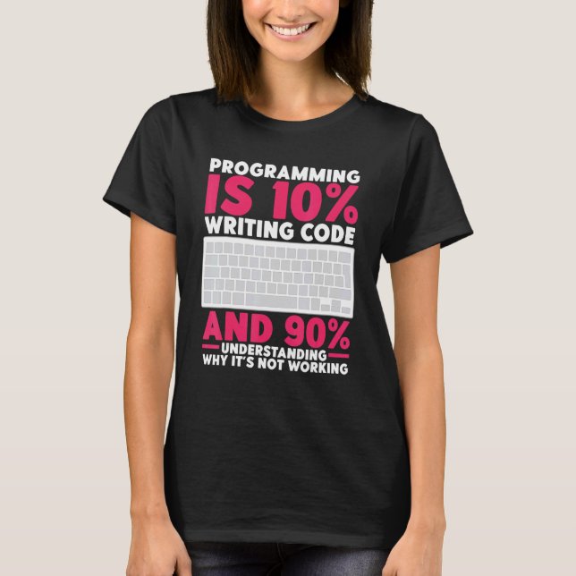 Camiseta Depurando Definição Programação de Codificação Eng (Frente)