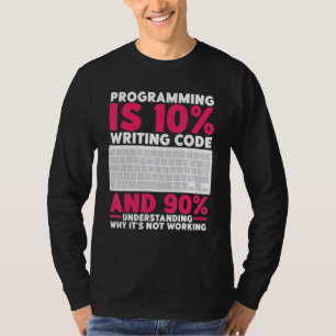Camiseta Depurando Definição Programação de Codificação Eng