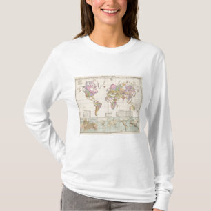 Camiseta Der Erde de Ubersicht - vista geral do mapa da