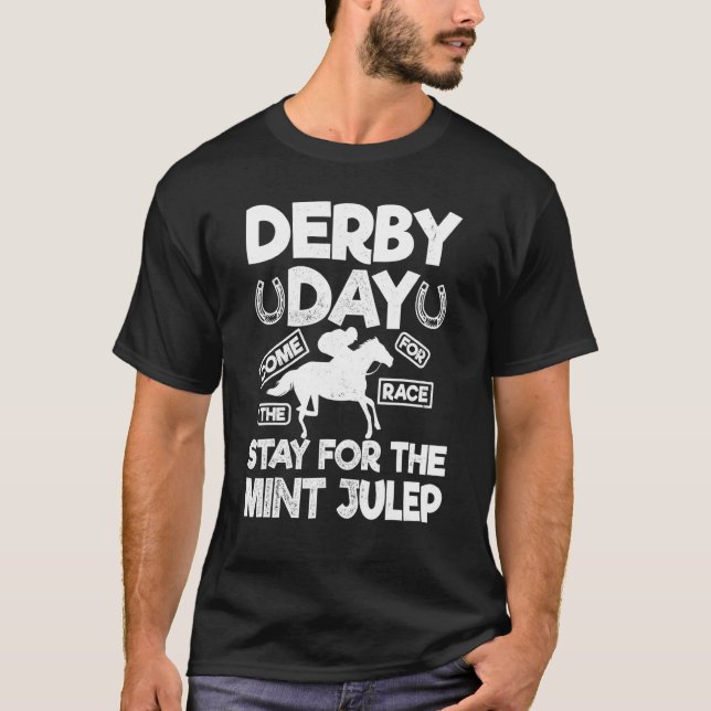 Camiseta Derby Day E Mint Julep Kentucky Horse Racing (Frente)