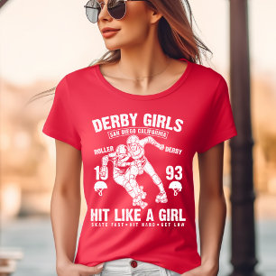 Camiseta Derby Girls, bate como uma moça T-Shirt
