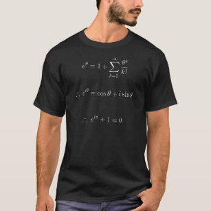 Camiseta Derivação de Euler, roupa escuro