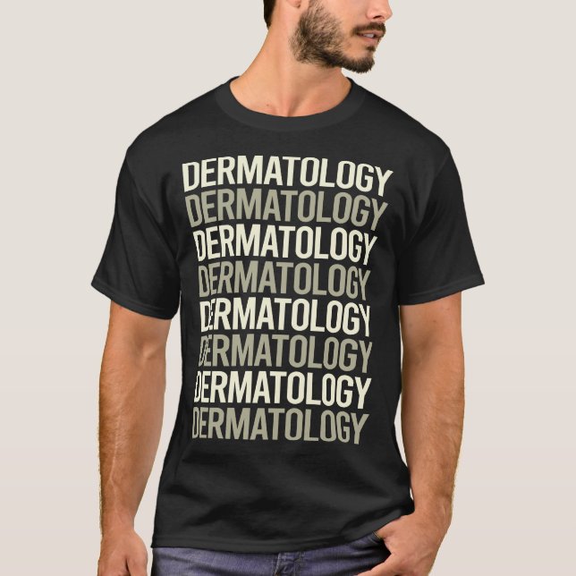 Camiseta Dermatologista Dermatologista de Texto Branco (Frente)