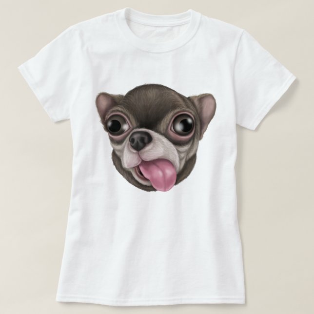 Camiseta Derpy Chihuahua (Frente do Design)