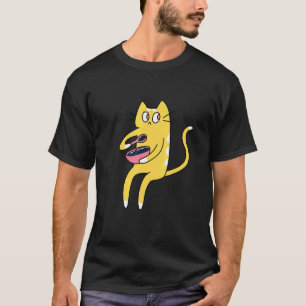 Camiseta Derpy Gatinho Amarelo e Branco - Cereais para alim