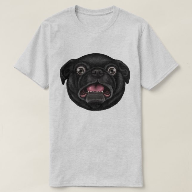 Camiseta Derpy Pug (Frente do Design)
