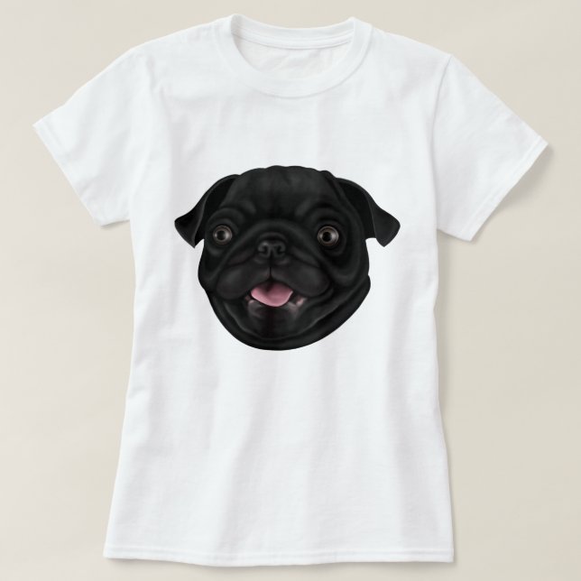 Camiseta Derpy Pug (Frente do Design)