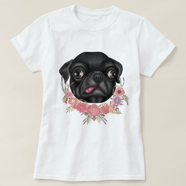 Camiseta Derpy Pug T-Shirt (Frente do Design)