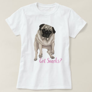 Camiseta Derpy Pug - Tem Snacks?
