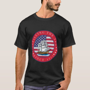 Camiseta Derramamento Do Chá Desde A Vintagem De 1773, Em 4