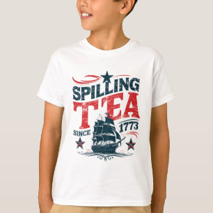 Camiseta Derramando o Chá Desde 1773 Divertido 4 de Julho