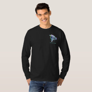 Camiseta DERRAMAR de ÓLEO 2021 Unisex Long Sleeve em Aqua S
