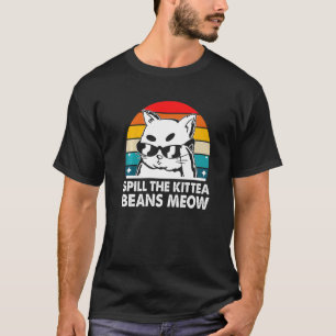 Camiseta Derramar os Grãos de Kittea Mia Humor de Gato Gati