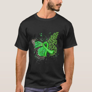 Camiseta Derrame de Butterfly Verde Doença Renal Awa