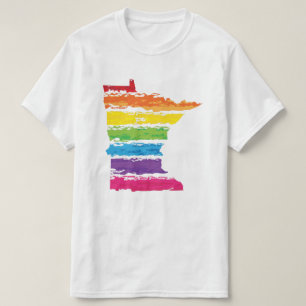 Camiseta derrames do arco-íris de minMinnesota