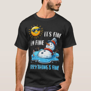 Camiseta Derretendo o Natal de Snowman em julho de Verão Hu