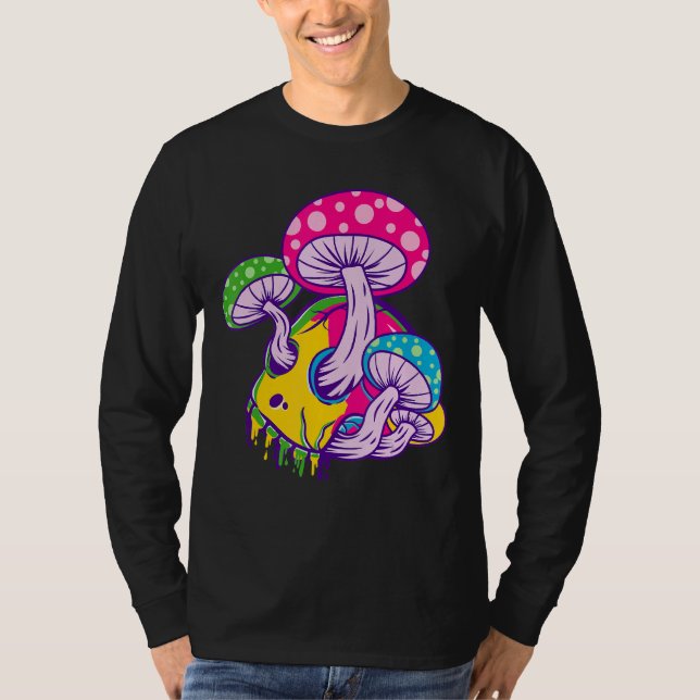 Camiseta Derreter crânio Psicodélico (Frente)
