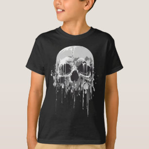 Camiseta Derreter Esqueleto Escarnecendo Casco Halloween Co