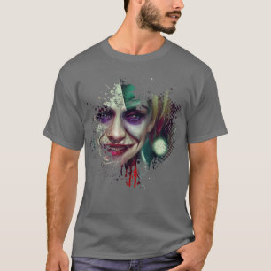 Camiseta Derreter o palhaço assustador maquiagem de horror