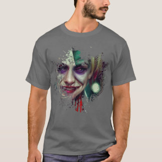 Camiseta Derreter o palhaço assustador maquiagem de horror 