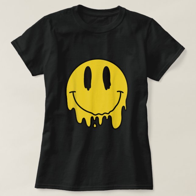 Camiseta Derreter sorriso amarelo Engraçado Sorriso Derreti (Frente do Design)