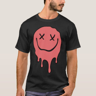 Camiseta Derreter Sorriso Rosa Sorriso Derretido Face Cu