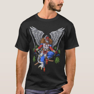 Camiseta Derrota dos deuses do Trabalho de arte Tengu japon
