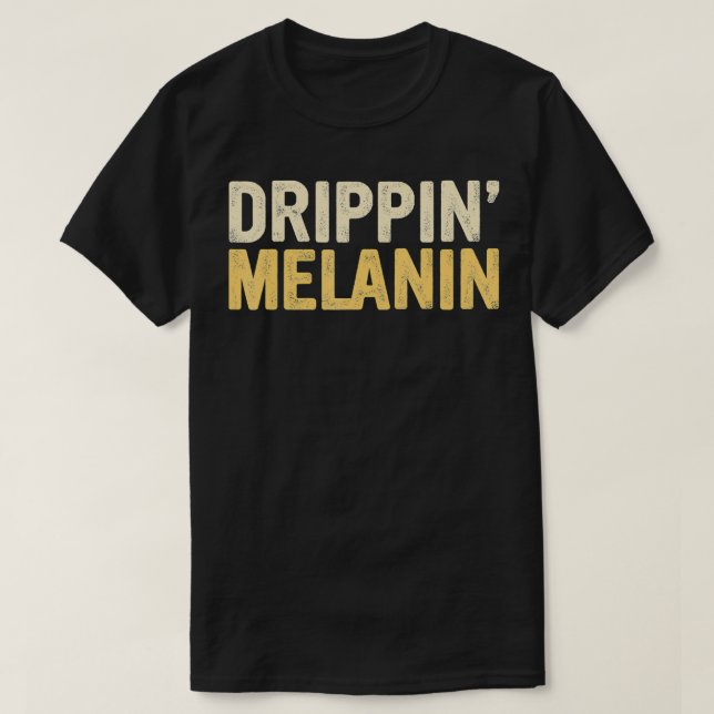 Camiseta Derrubando a Melanina Retro Vintage (Frente do Design)