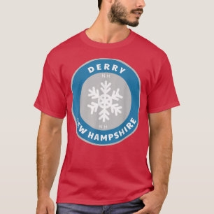 Camiseta Derry New Hampshire NE Winter Snow Snowflake Souve